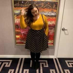 ModCloth Overall Winner Jumper - Plaid - 1X